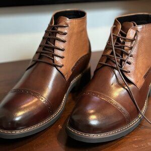 CALTO brown leather boots NEVER WORN, in original box, complete
